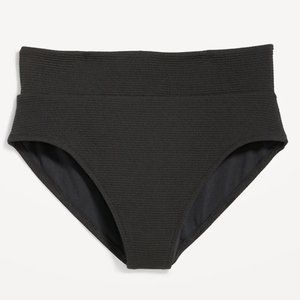High-Waisted Pucker Classic Bikini Swim Bottoms for Women
